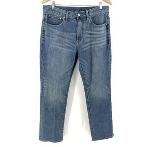 Brooks Brothers Jeans Mens 36 (FITS 33x29) Straight Faded Whiskered Denim Preppy